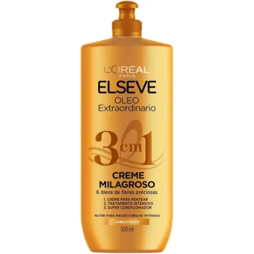 CREME  MILAGROSO 3 EM 1 ÓLEO EXTRAORDINARIO ELSEVE 500ML