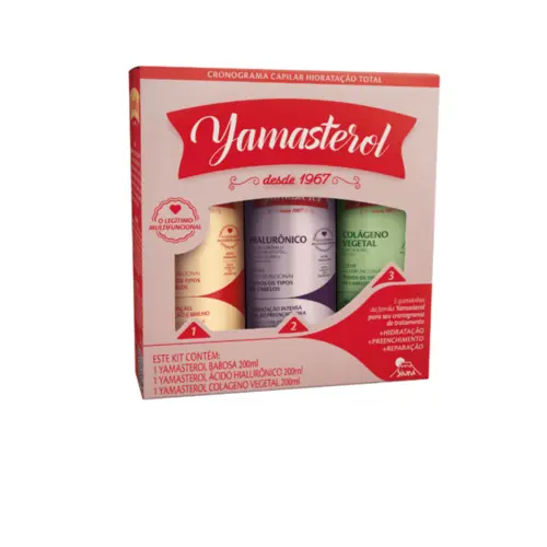 KIT YAMASTEROL CRONOGRAMA CAPILAR HIDRATACÃO TOTAL 200ML