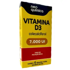 VITAMINA D3 7.000UI C/4 CÁPSULAS MOLES NEO QUÍMICA