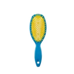 ESCOVA FAVO OVAL AZUL E AMARELO DOMPEL
