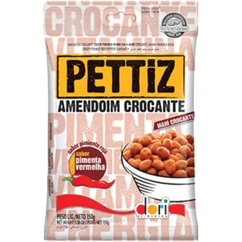 AMENDOIM PETTIZ PIMENTA VERMELHA 120G