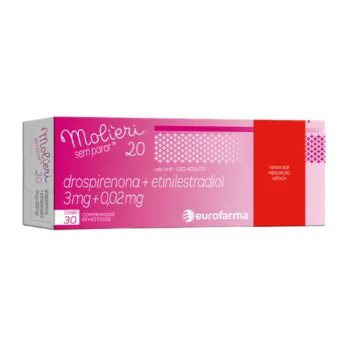 MOLIERI 20 3MG+0,02MG  C/30COMPRIMIDOS S/PARAR