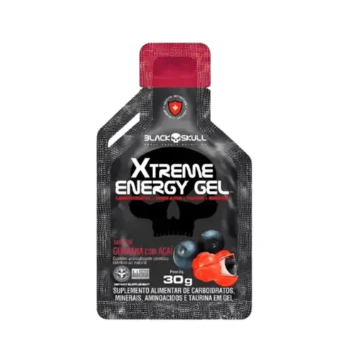 GEL ENERGY  GUARANÁ COM AÇAI BLACK SKULL 30G