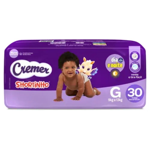 FRALDA CREMER SHORTINHO G/30 UNIDADES