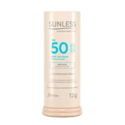 PROTETOR  SOLAR  FACIAL SUNLESS STICK FPS 50 BASE CLARA 12G