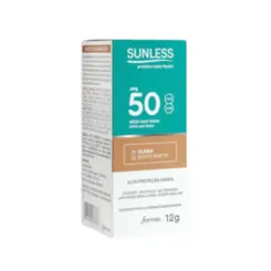 PROTETOR  SOLAR  FACIAL SUNLESS STICK FPS 50 BASE CLARA 12G