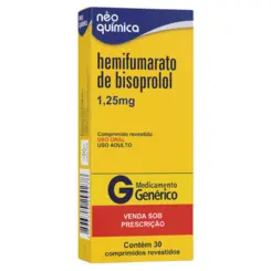 HEMIFUMARATO DE BISOPROLO 1,25MG C/30COMPRIMIDOS NEO QUÍMICA