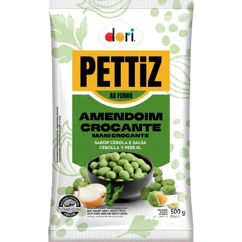 AMENDOIM PETTIZ CROCANTE CEBOLA E SALSA  500G