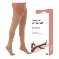 MEIA DE COMPRESSÃO VENOSAN ULTRALINE 4000 AGH COMP 20-30 P BEGE PÉ ABERTO
