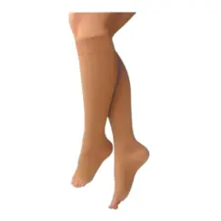 MEIA DE COMPRESSÃO VENOSAN COMFORTLINE 20-30  AD G LONGA PÉ ABERTO BEGE