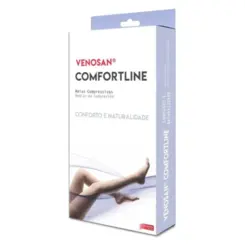 MEIA DE COMPRESSÃO VENOSAN COMFORTLINE AGH M CURTA BEGE PÉ ABERTO