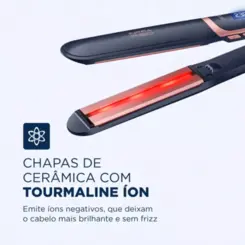 PRANCHA ALISADORA INFRARED AZUL/GOLDEN ROSE  MONDIAL