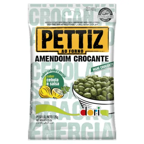 AMENDOIM PETTIZ  CEBOLA E SALSA 120G
