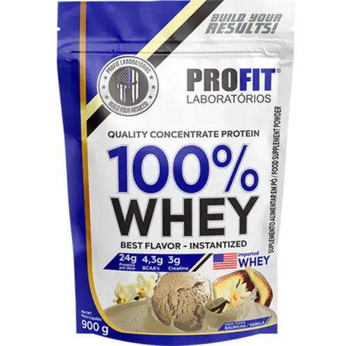 WHEY  BAUNILHA PROFIT 100% 900G