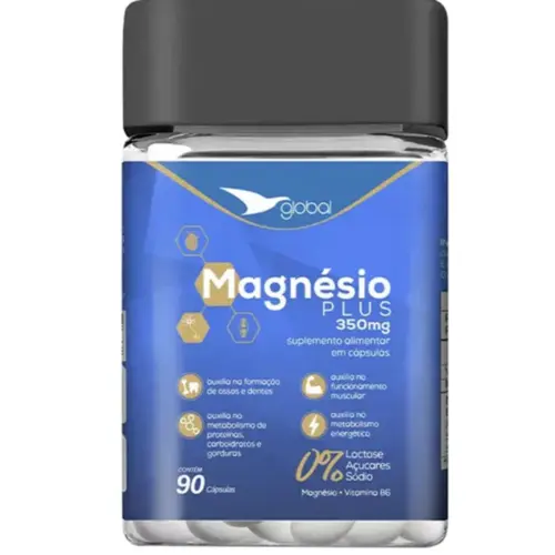 MAGNESIO PLUS 350MG GLOBAL C/90CAPSULAS