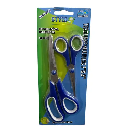 KIT  TESOURA STYLO MISS FRANCE C/2 UNIDADES