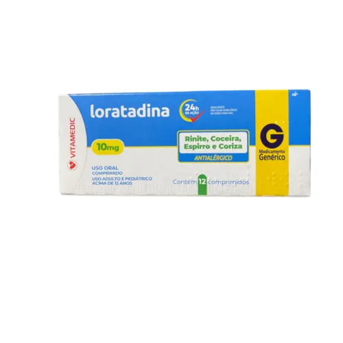 LORATADINA 10MG C/12 COMPRIMIDOS VITAMEDIC