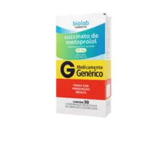 SUCCINATO METROPOLOL  50MG C/30COMPRIMIDOS BIOLAB