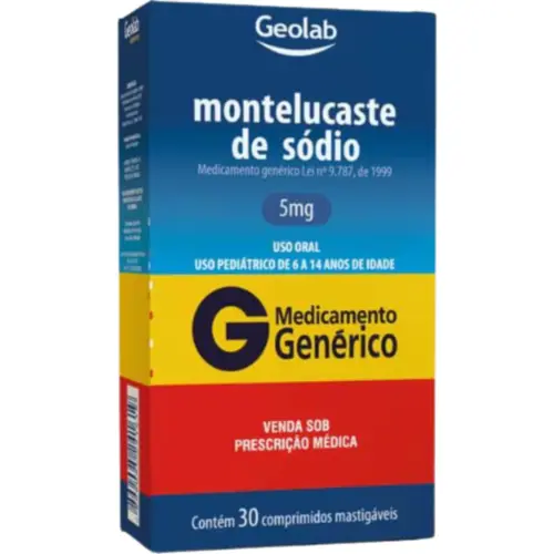 MONTELUCASTE DE SODIO  5MG C/30COMPRIMIDOS GEOLAB