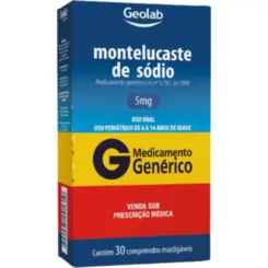 MONTELUCASTE DE SODIO  5MG C/30COMPRIMIDOS GEOLAB