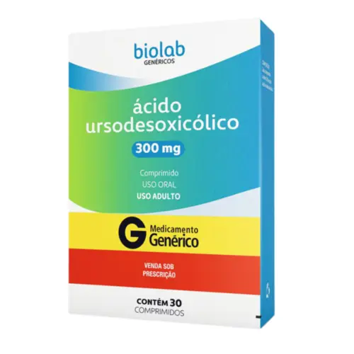 ÁCIDO URSODESOXICÓLICO  300MG C/30 COMPRIMIDOS BIOLAB