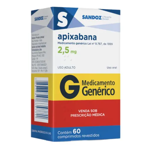 APIXABANA 2,5 MG C/60 COMPRIMIDOS SANDOZ