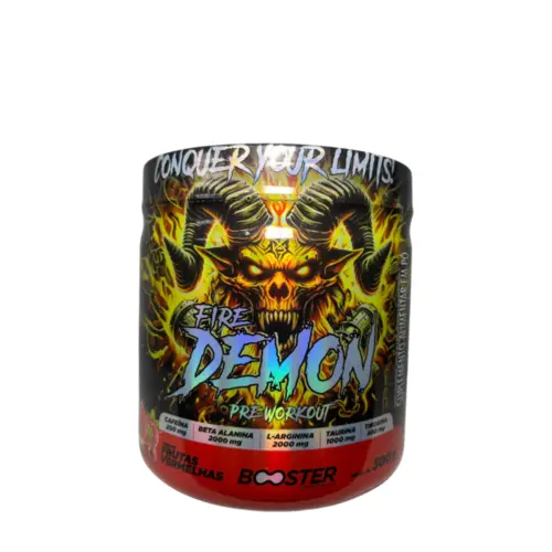 PRÉ TREINO BOOSTER FIRE DEMON FRUTAS VERMELHAS  300G