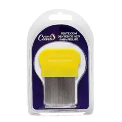 PENTE PARA PIOLHO COM  DENTE DE AÇO SANTA CLARA