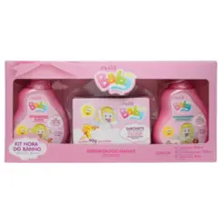 KIT HORA DO  BANHO  MURIEL BABY MENINA SHAMPOO + CONDICIONADOR + SABONETE