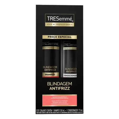 KIT SHAMPOO 350ML + CONDICIONADOR 175ML  HIALURÔNICO + QUERATINA TRESEMME
