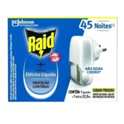 REPELENTE ELÉTRICO  RAID  LÍQUIDO 45 NOITES APARELHO + REFIL  - 32,9ML