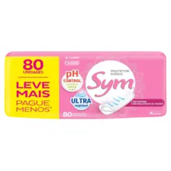 PROTETOR  DIÁRIO SEM ABAS  ULTRA  RESPIRÁVEL COM PERFUME SYM C/80 UNIDADES