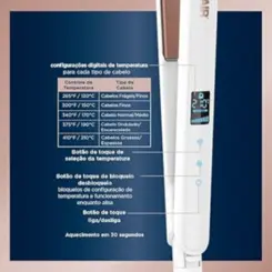 PRANCHA CONAIR DIGITAL DOUBLE CERAMIC BIVOLT