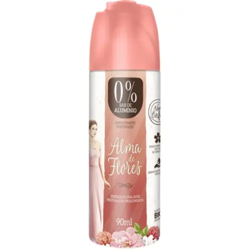 DESODORANTE SPRAY ALMA DE FLORES  FLORAL ROSE 90ML