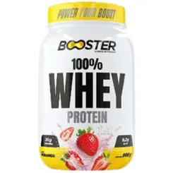 WHEY  100% MORANGO BOOSTER  900G