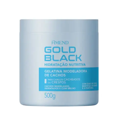 GELATINA GOLD BLACK CACHOS HIDRATACÃO AMEND  500G