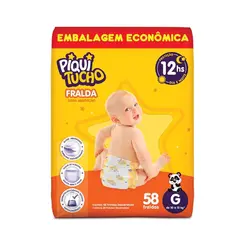 FRALDA PIQUITUCHO HIPER G C/58 UNIDADES