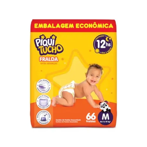 FRALDA PIQUITUCHO HIPER M C/66 UNIDADES