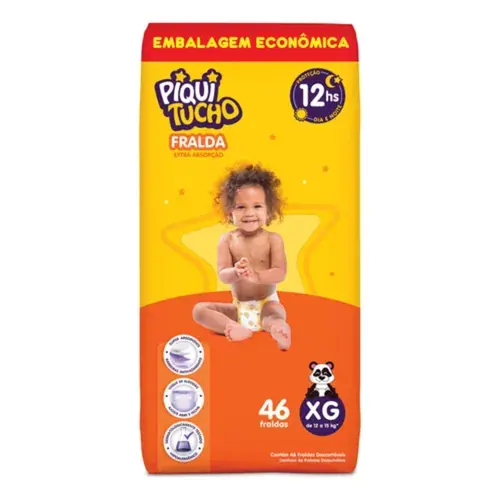 FRALDA PIQUITUCHO HIPER XG C/46 UNIDADES