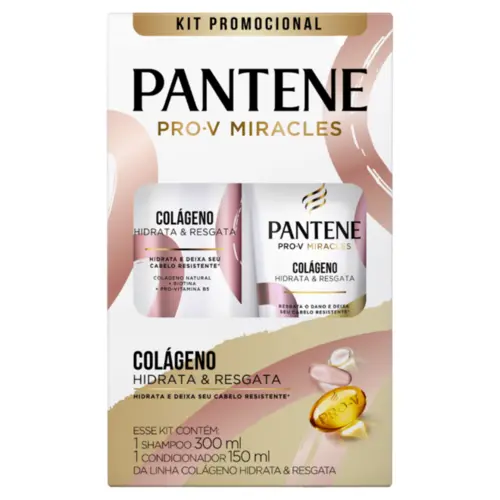 KIT SHAMPOO 300ML + CONDICIONADOR 150ML COLÁGENO PANTENE