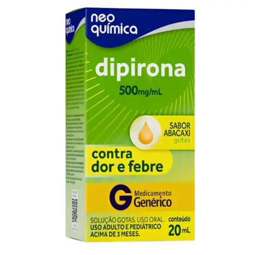 DIPIRONA  500MG/ML GOTAS  ABACAXI  20ML NEO QUÍMICA
