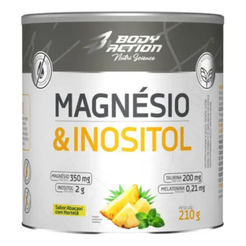 MAGNÉSIO E INOSITOL ABACAXI C/HORTELÂ   BODY  ACTION 210G