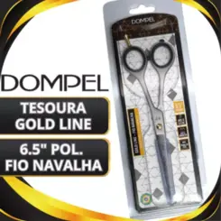 TESOURA GOLD LINE 6,5 FIO NAVALHA DOMPEL  REF-4239