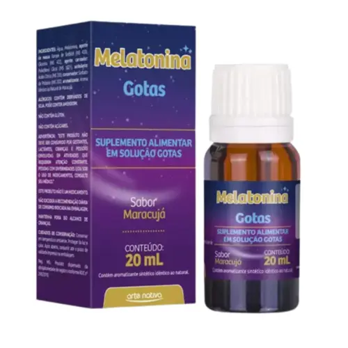 MELATONINA GOTAS SABOR MARACUJÁ ARTE NATIVA  20ML