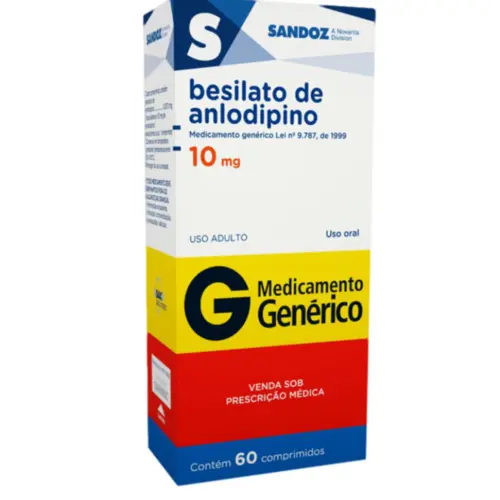 BESILATO DE ANLODIPINO 10MG C/60 COMPRIMIDOS SANDOZ