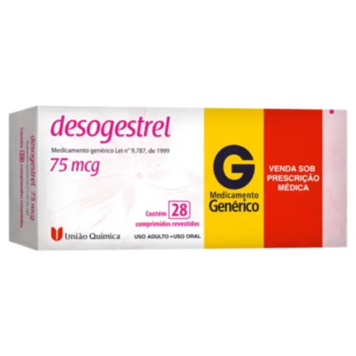 DESOGESTREL 75MG C/28 COMPRIMIDOS REVESTIDOS UNIÃO QUÍMICA