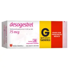 DESOGESTREL 75MG C/28 COMPRIMIDOS REVESTIDOS UNIÃO QUÍMICA