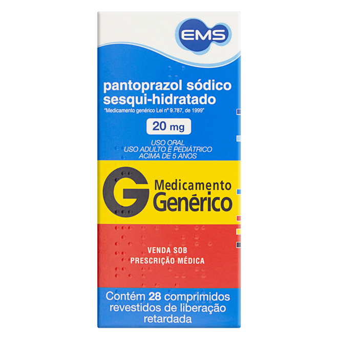 PANTOPRAZOL SÓDICO SESQUI-HIDRATADO 20MG C/28 COMPRIMIDOS REVESTIDO DE ...