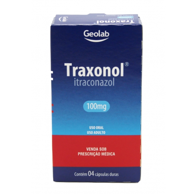 TRAXONOL 100MG C/4 CÁPSULAS DURAS - GEOLAB INDUSTRIA FAR