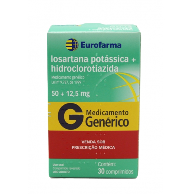 LOSARTANA PÓTASSICA 50MG+HIDROCLOROTIAZIDA 12,5MG C/30 COMPRIMIDOS ...